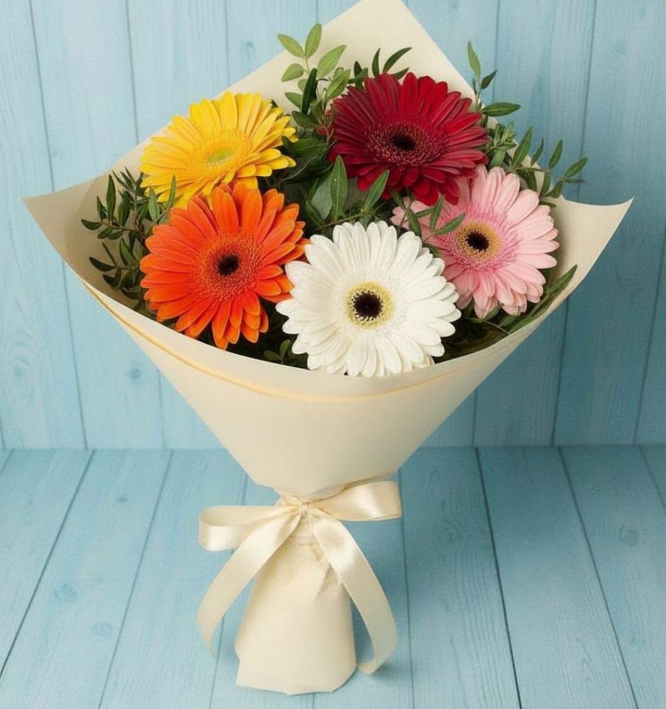 Букет цветов из: Герберы в Лесном Рязанской области