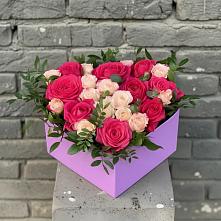 Цветочная композиция из Розы в коробке в Лесном Рязанской области