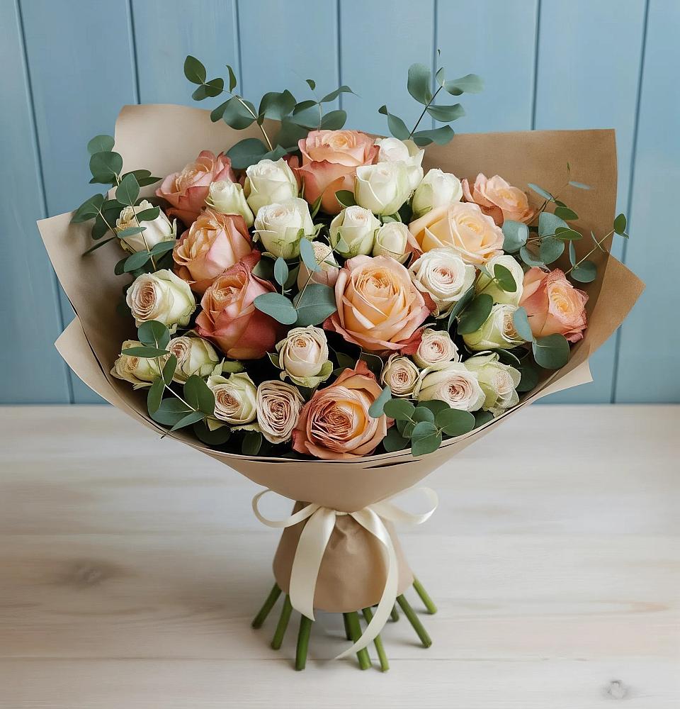 Букет цветов из: Альстромерии и Розы в Лесном Рязанской области