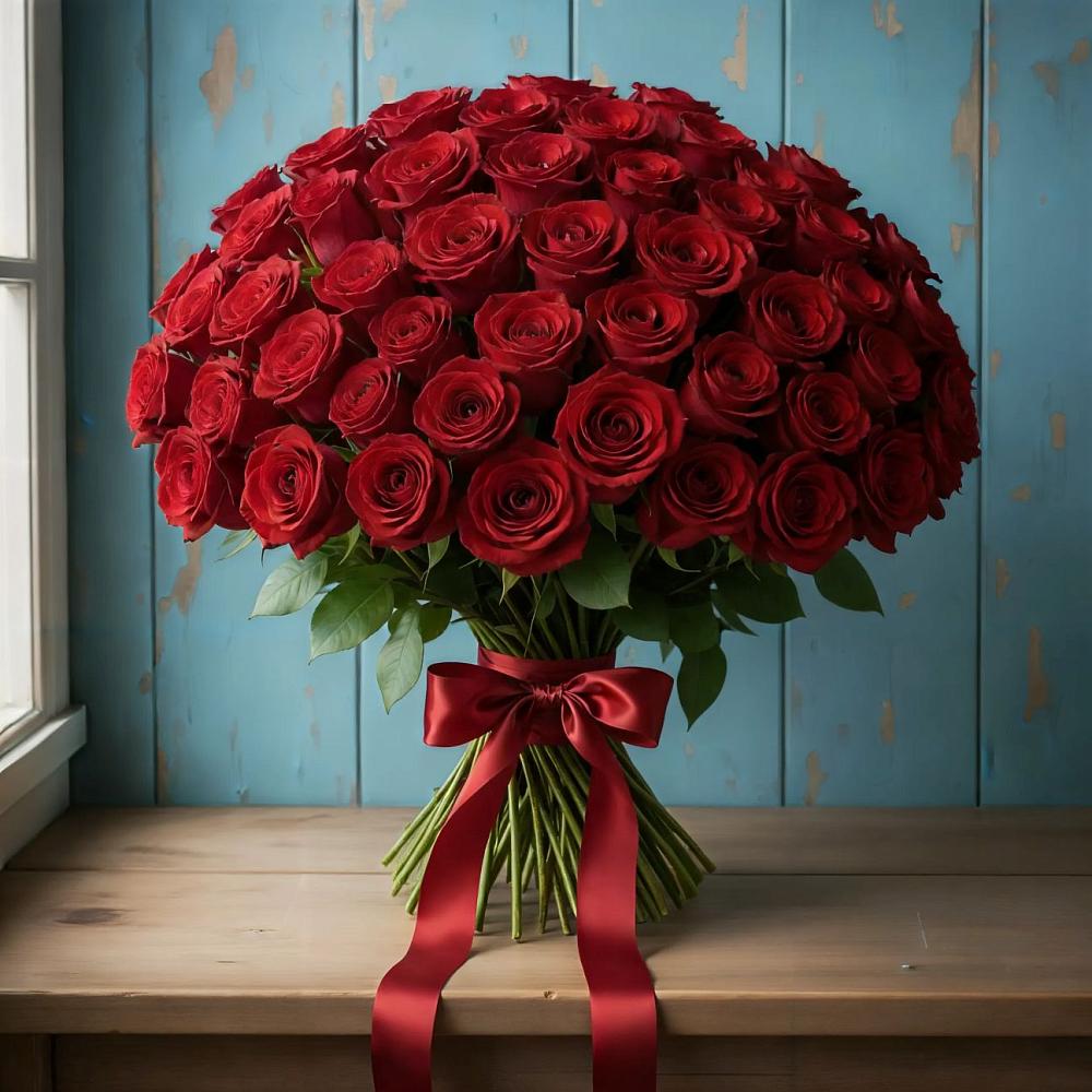 Букет Красные розы Блэк Меджик в Лесном Рязанской области