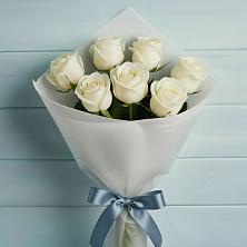 Букет 7 Белых роз Эдлесс Лав в Лесном Рязанской области