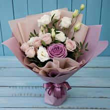 Букет цветов из:  Розы и Лизиантусы #REPLACE_PRED# Лесном Рязанской области