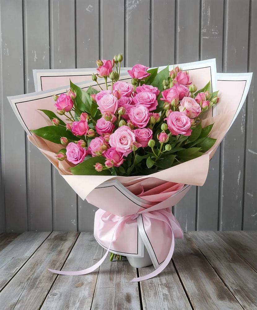 Букет Розовый кустик в Лесном Рязанской области