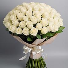 Букет 101 беля роза Белоснежка в Лесном Рязанской области