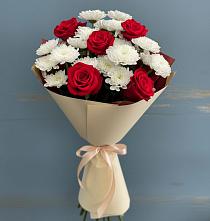 Букет цветов из:  Розы и Хризантемы в Лесном Рязанской области