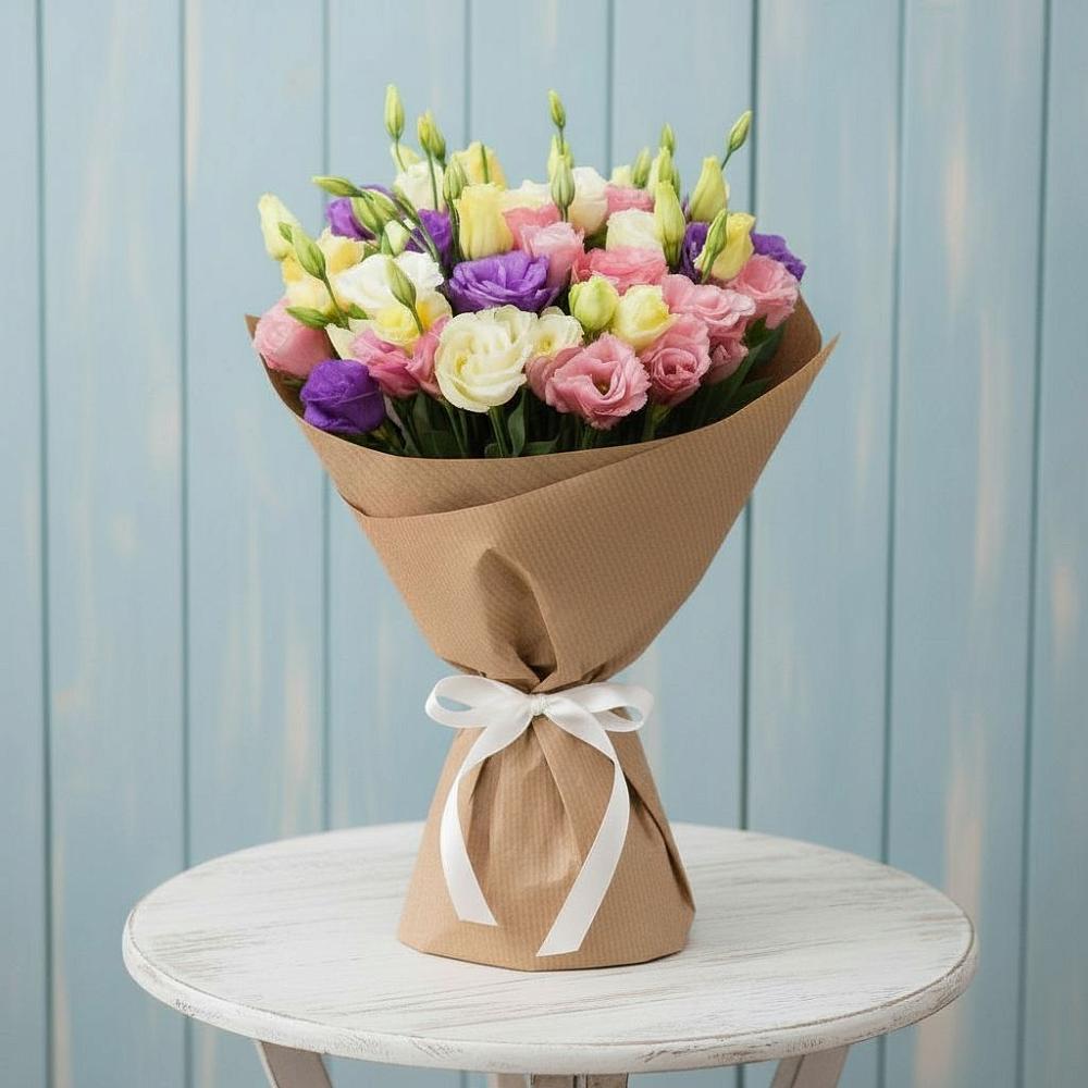 Букет цветов из: Лизиантусы в Лесном Рязанской области