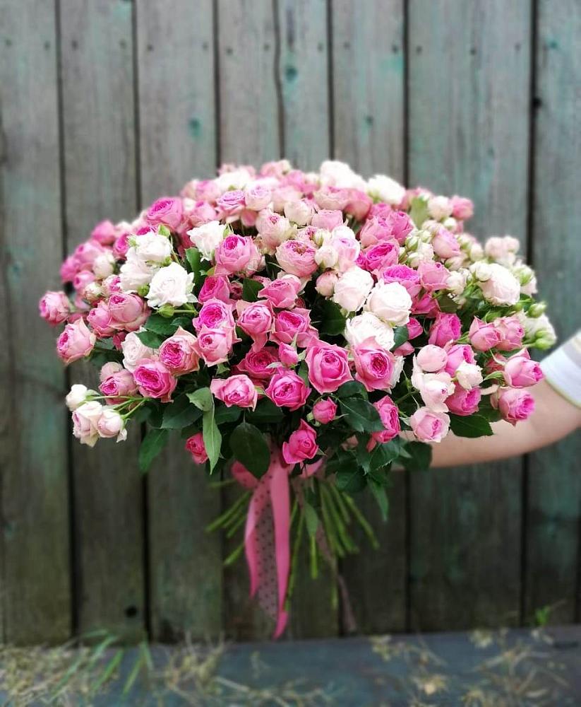 Букет Розовые кустовые розы Натали и Лав Лидия в Лесном Рязанской области