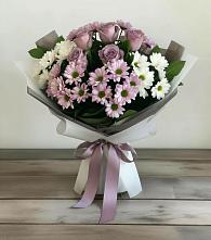 Букет цветов из:  Хризантемы и Розы в Лесном Рязанской области