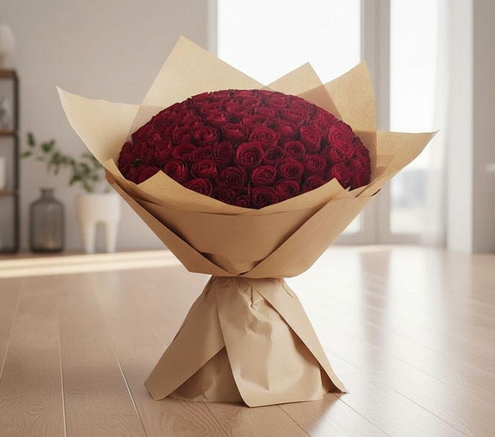 Букет 101 Красная роза в Лесном Рязанской области
