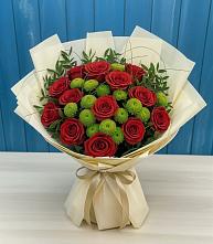 Букет цветов из:  Розы и Хризантемы в Лесном Рязанской области