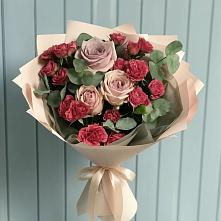 Букет цветов из:  Гвоздики и Розы в Лесном Рязанской области