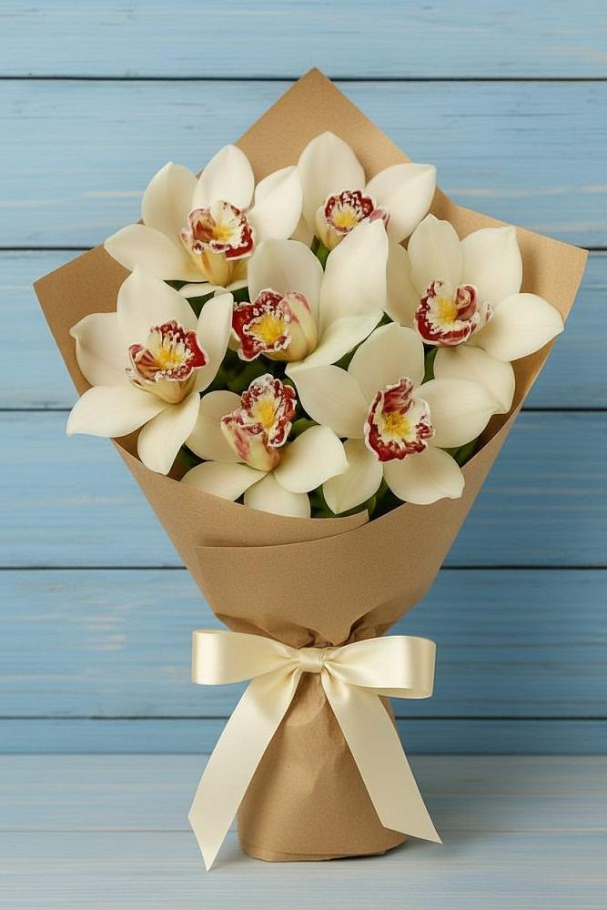 Букет цветов из: Орхидеи и Розы в Лесном Рязанской области