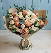 Букет цветов из:  Альстромерии и Розы в Лесном Рязанской области
